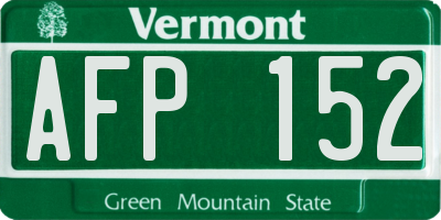 VT license plate AFP152