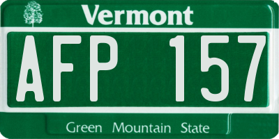 VT license plate AFP157