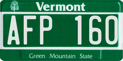 VT license plate AFP160