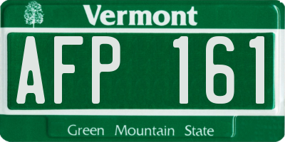 VT license plate AFP161