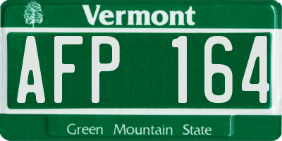 VT license plate AFP164