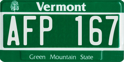 VT license plate AFP167