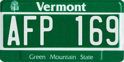 VT license plate AFP169