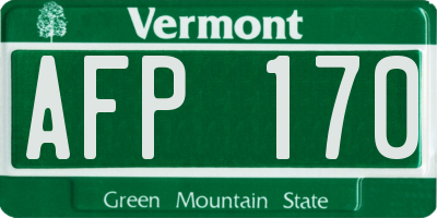 VT license plate AFP170