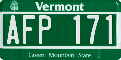 VT license plate AFP171