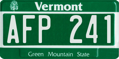 VT license plate AFP241
