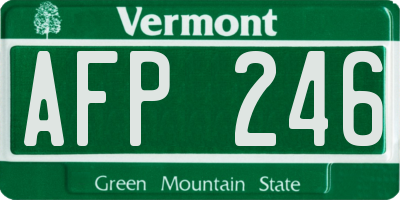 VT license plate AFP246