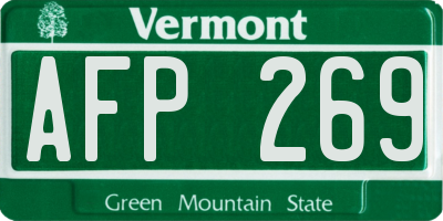 VT license plate AFP269