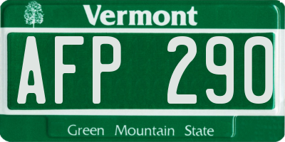 VT license plate AFP290