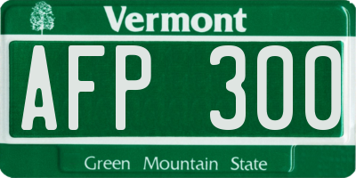 VT license plate AFP300