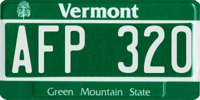 VT license plate AFP320