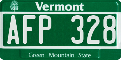VT license plate AFP328