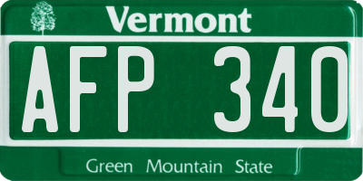 VT license plate AFP340
