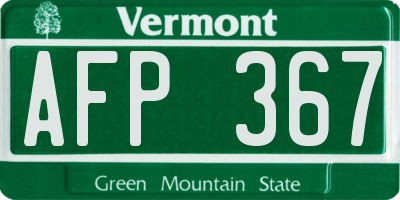 VT license plate AFP367