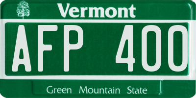 VT license plate AFP400