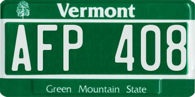VT license plate AFP408