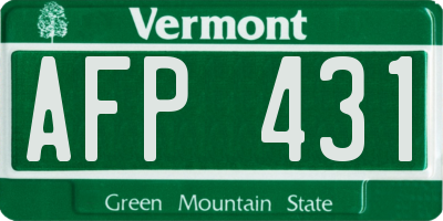 VT license plate AFP431