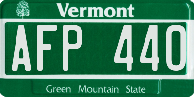 VT license plate AFP440