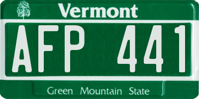 VT license plate AFP441