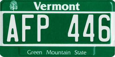 VT license plate AFP446
