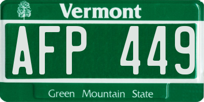 VT license plate AFP449