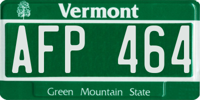 VT license plate AFP464