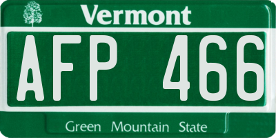 VT license plate AFP466