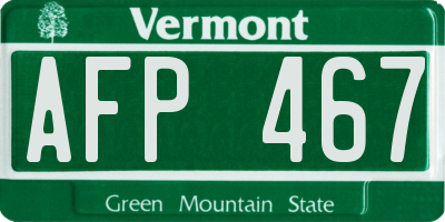 VT license plate AFP467