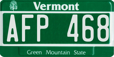 VT license plate AFP468