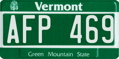 VT license plate AFP469