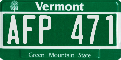VT license plate AFP471