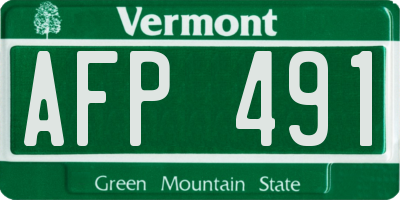 VT license plate AFP491