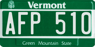 VT license plate AFP510