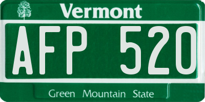 VT license plate AFP520