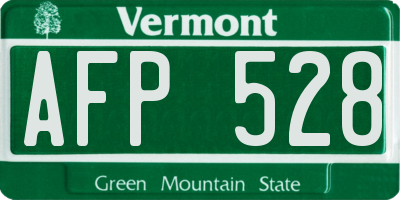 VT license plate AFP528