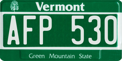 VT license plate AFP530