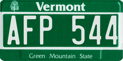 VT license plate AFP544