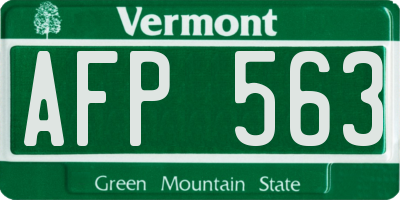 VT license plate AFP563