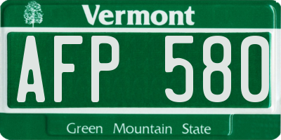 VT license plate AFP580