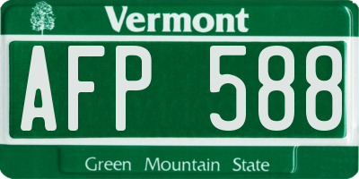 VT license plate AFP588