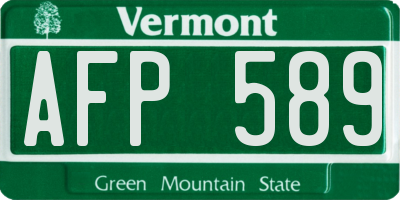 VT license plate AFP589