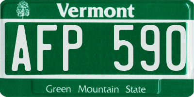 VT license plate AFP590