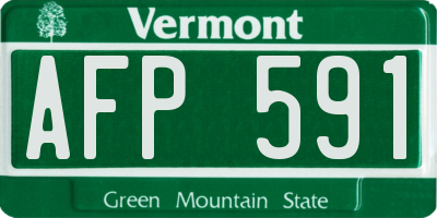 VT license plate AFP591