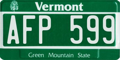 VT license plate AFP599