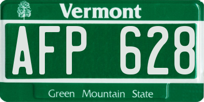 VT license plate AFP628