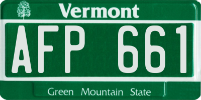 VT license plate AFP661