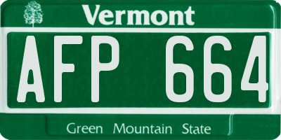 VT license plate AFP664