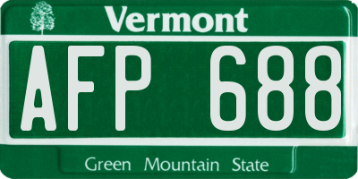 VT license plate AFP688