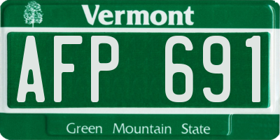 VT license plate AFP691