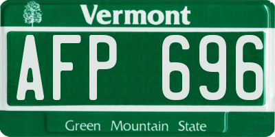 VT license plate AFP696